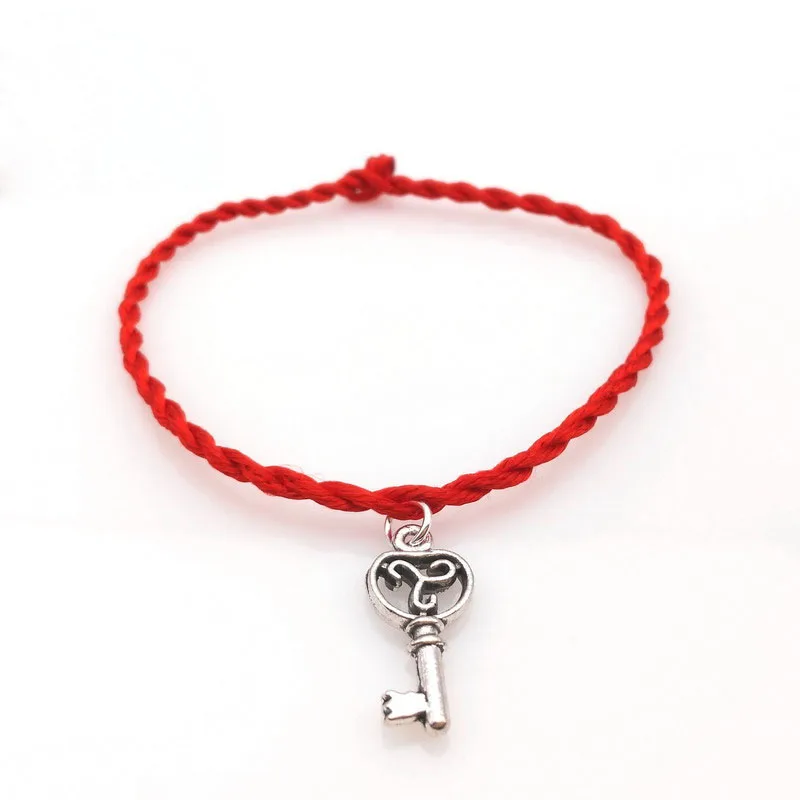 Любовь счастливые браслеты с амулетами и для женщин мужчин ручной работы узелки