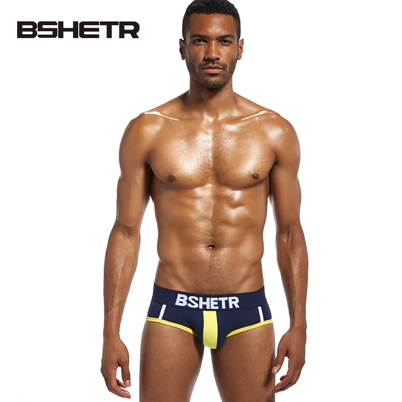 3 шт./лот BSHETR Брендовое модное нижнее белье мужские мягкие трусы хлопковые слип