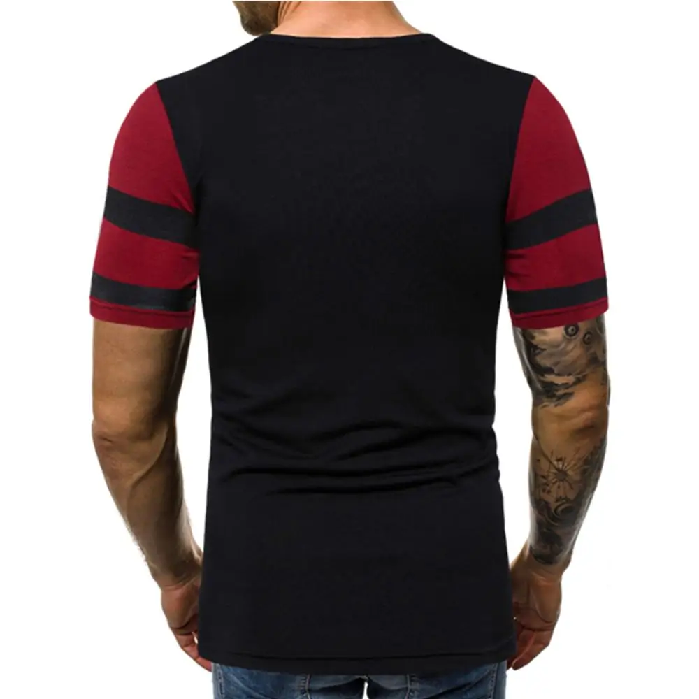 Новинка Повседневная модная футболка в полоску с круглым вырезом и короткими