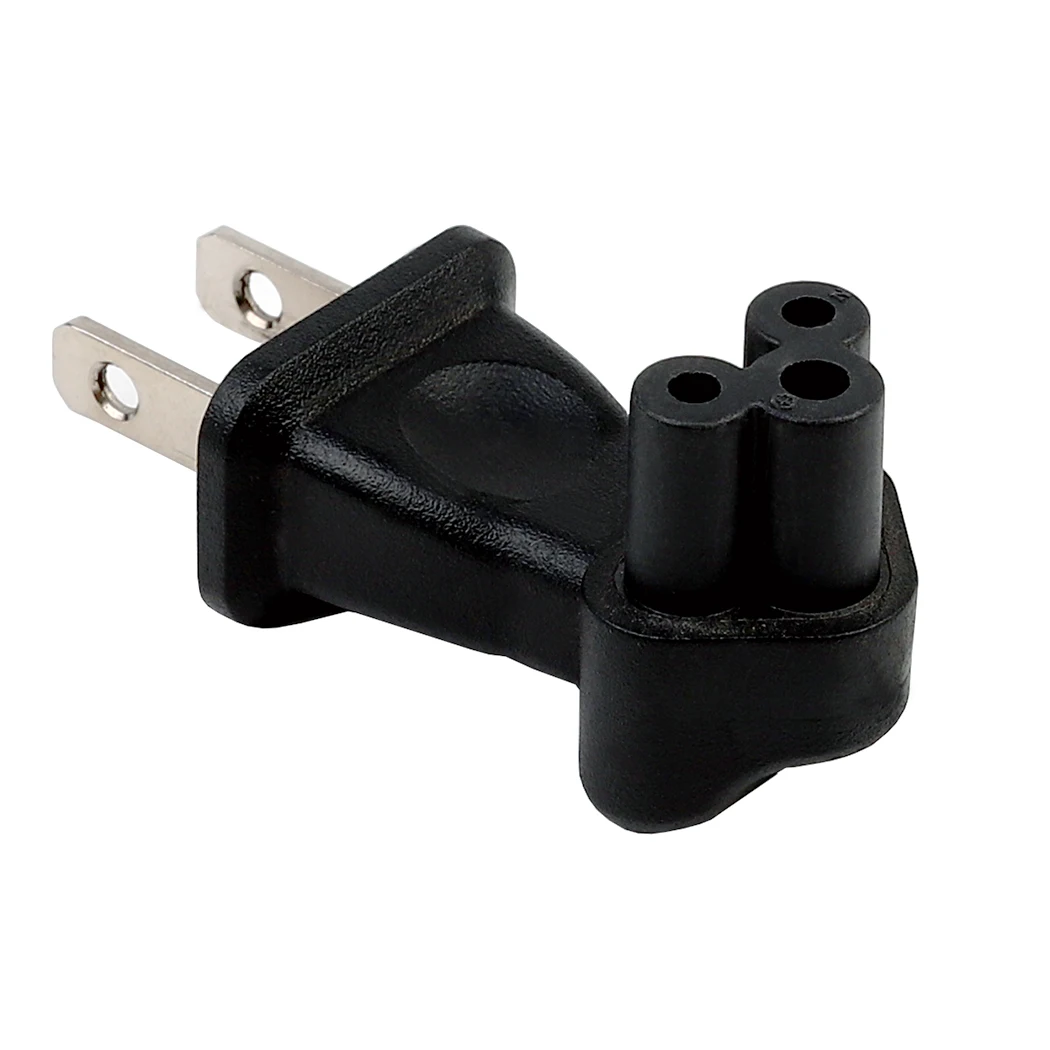 Штекер переменного тока с разъемом US на IEC320 C5 штекер 2 Pin Nema 1 15P IEC 320 прямоугольный