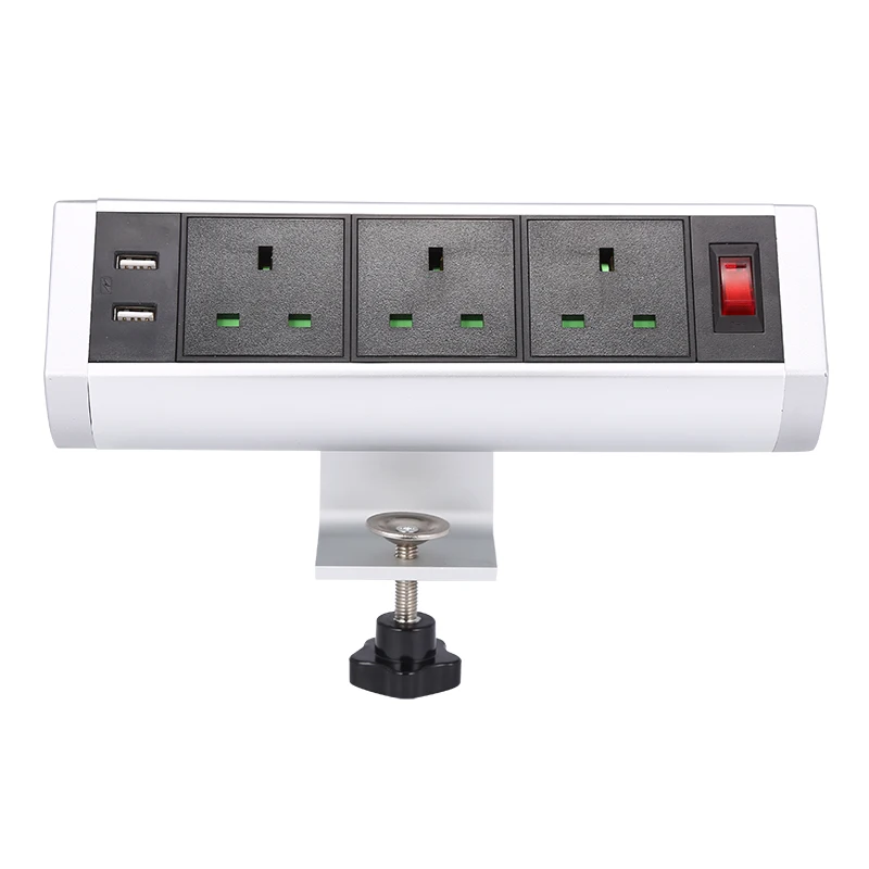Настольная розетка JOHO 250 в 10 а/16 А с двумя USB портами и выключателем|Электрические