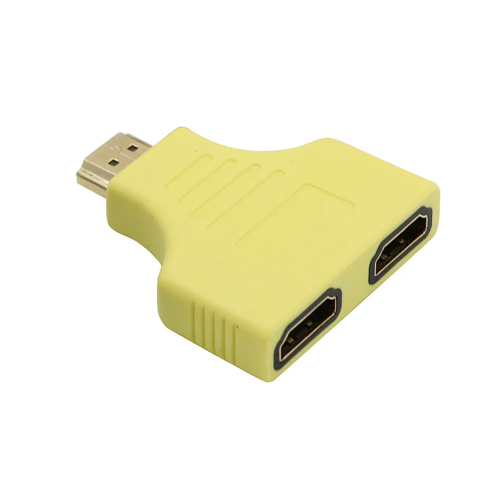 Новый разветвитель 1080P разных цветов HDMI порт штекер на 2 гнезда 1 в Выход адаптер