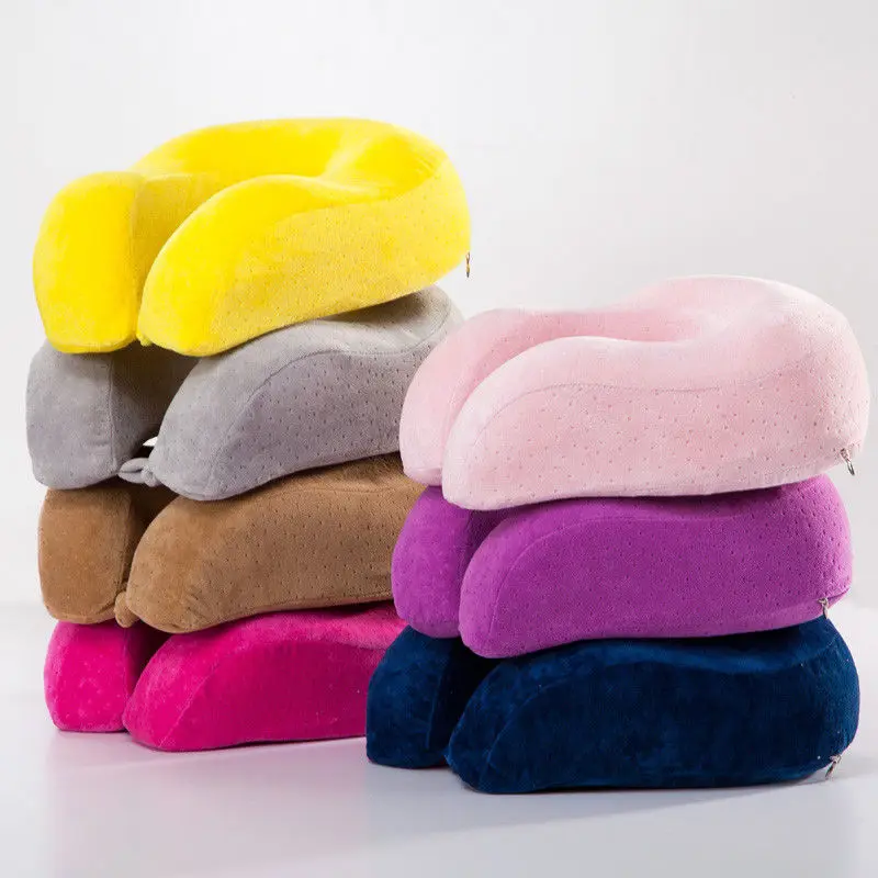 Дорожная U образная подушка из пены с эффектом памяти поддержка шеи подставка для