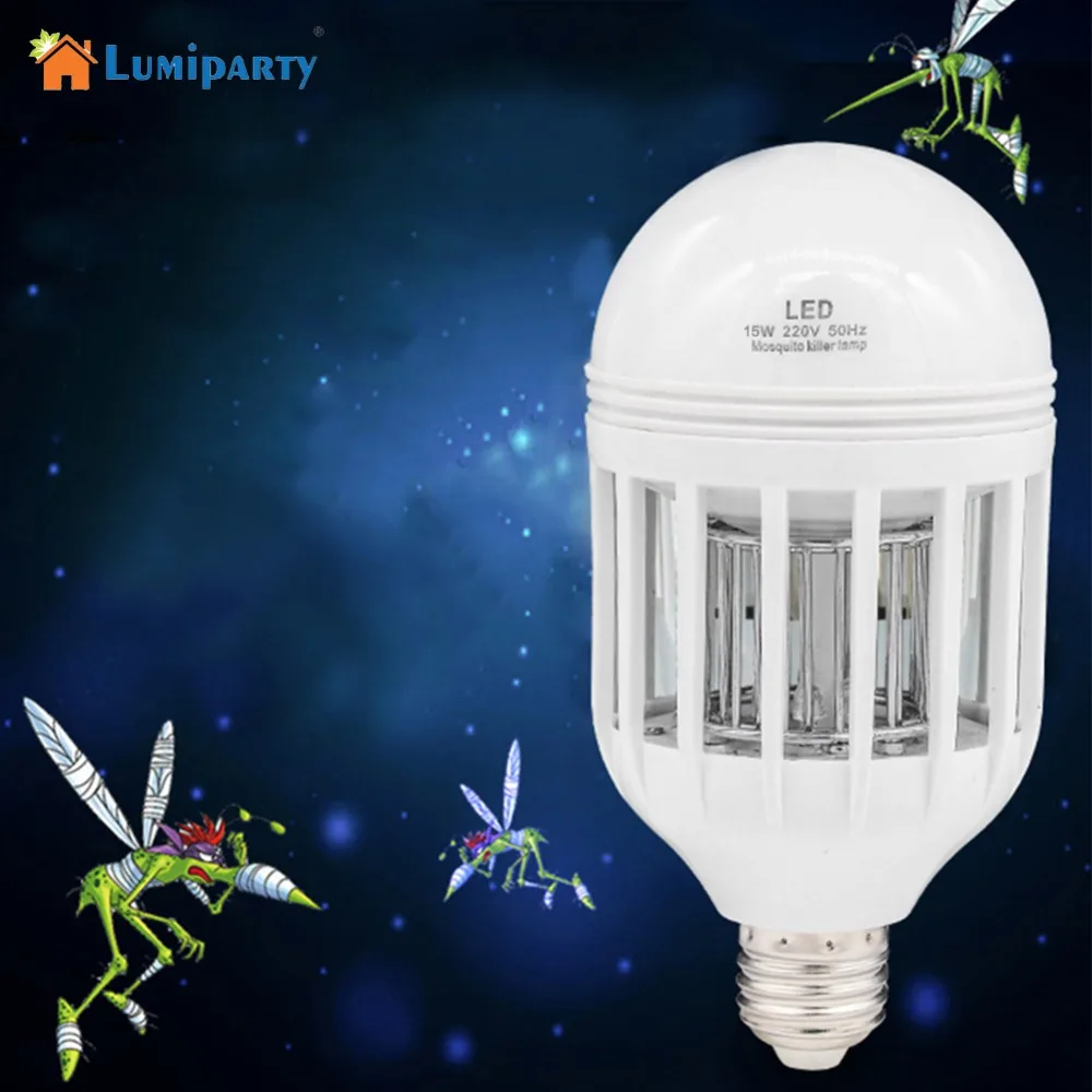 Lumiparty Светодиодные лампы E27 свет анти-москитная лампа с чистящей щеткой AC 85 ~ 265 В