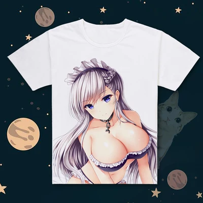 Горячая игра Azur Лэйн cos HMS Белфаст юбка футболка с короткими рукавами крутые футболки летние топы - Цвет: 05