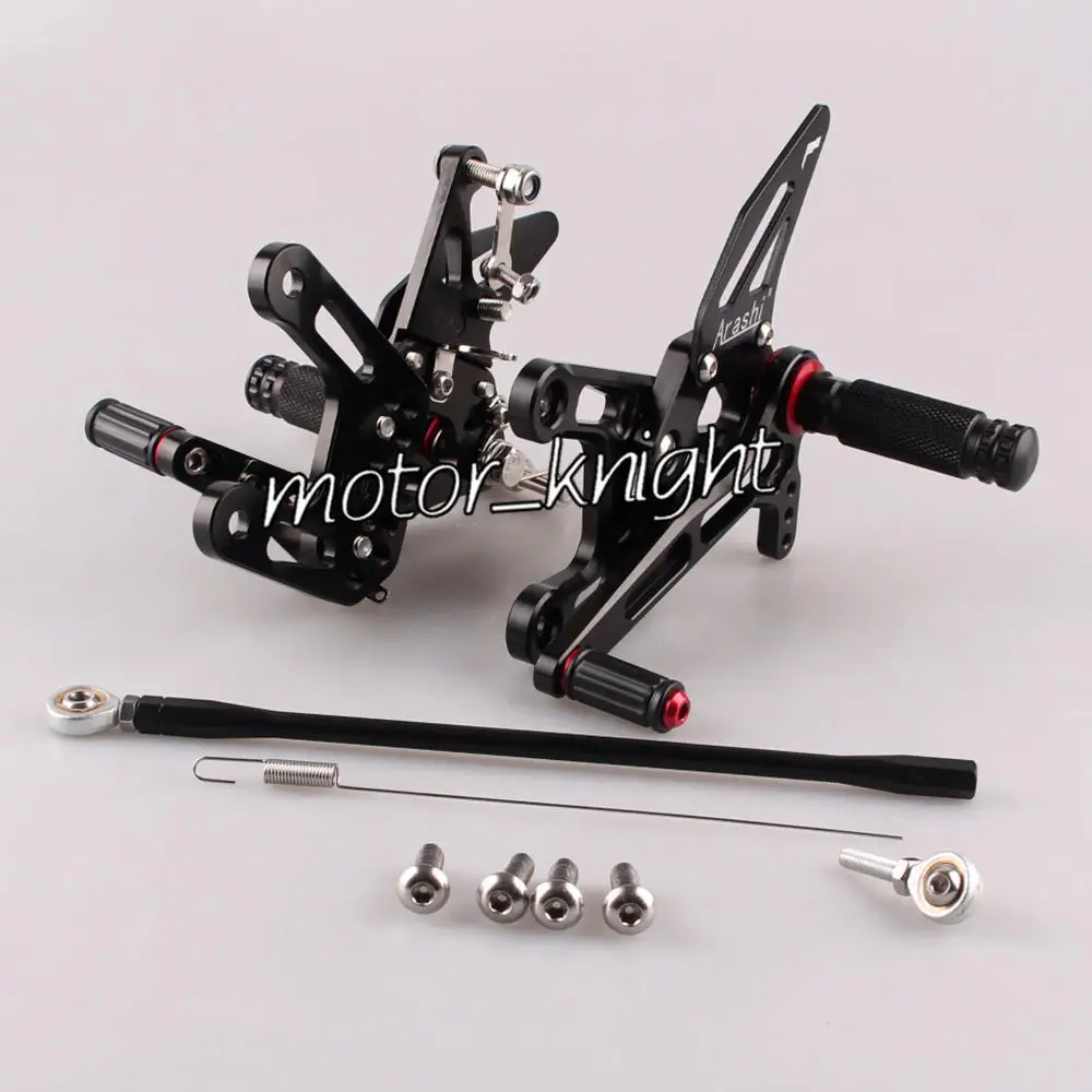 

Motorcycle Rearset Rear set Foot pegs For Kawasaki Ninja ZX10R 2015 Black