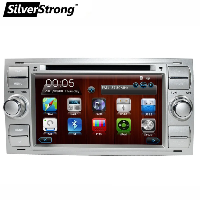 SilverStrong дюймов Бесплатная доставка 2Din 7 Автомобильный DVD для FORD FOCUS1 2005 Galaxy Transit 2007