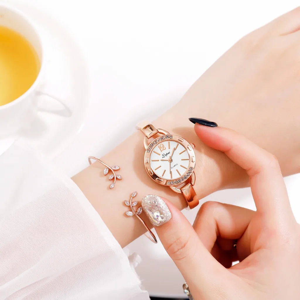 Женские часы reloj mujer простые повседневные с ремешком из сплава женские