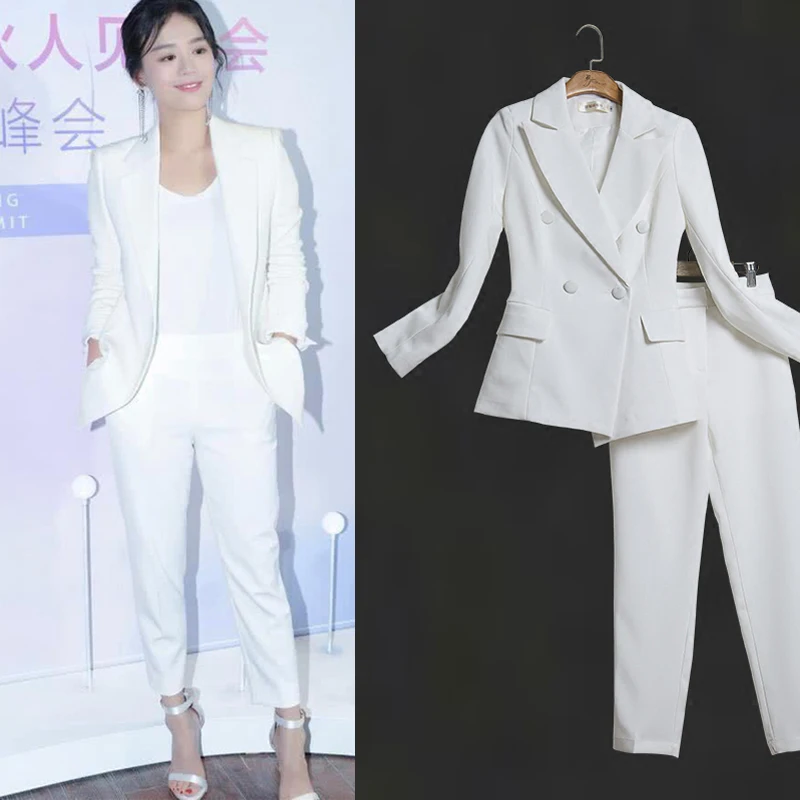 Новинка узкие брюки в Корейском стиле маленький пиджак повседневная женская