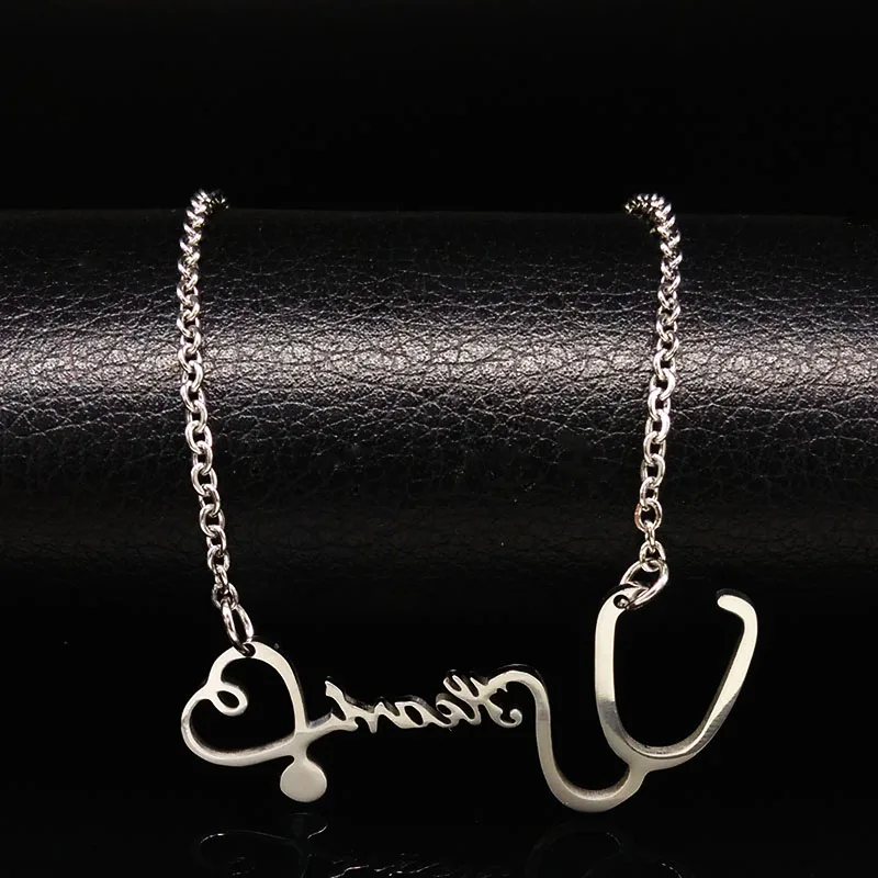 Медицинская медицинская стетоскоп ожерелья из нержавеющей стали ожерелье для