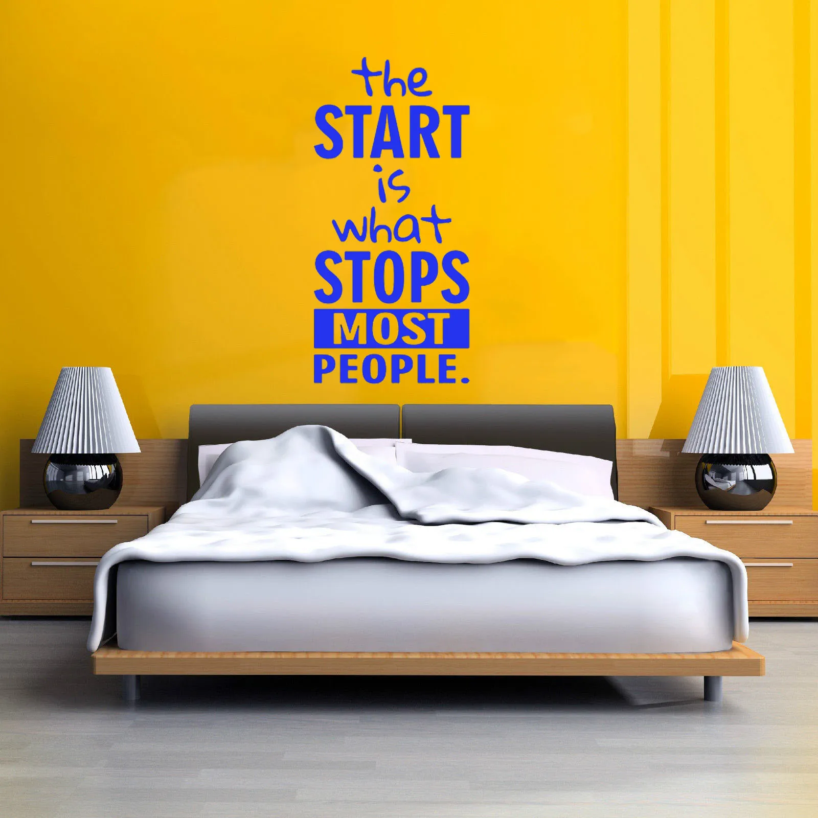 The Start is what stops most people Fitness sports Gym wall vinyl decals sticker | Дом и сад