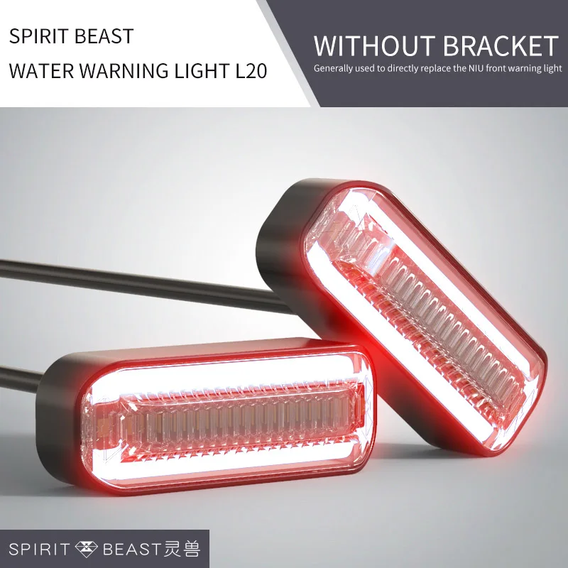 red Аксессуары для мотоциклов Spirit beast, поворотник, подсветка, дневные ходовые огни, валюта, для мотокросса, сигнальные огни - Цвет: red