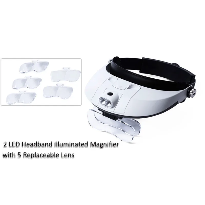 Повязка на голову 5 бинокли с линзами &quotтретья рука&quot увеличительная лампа для