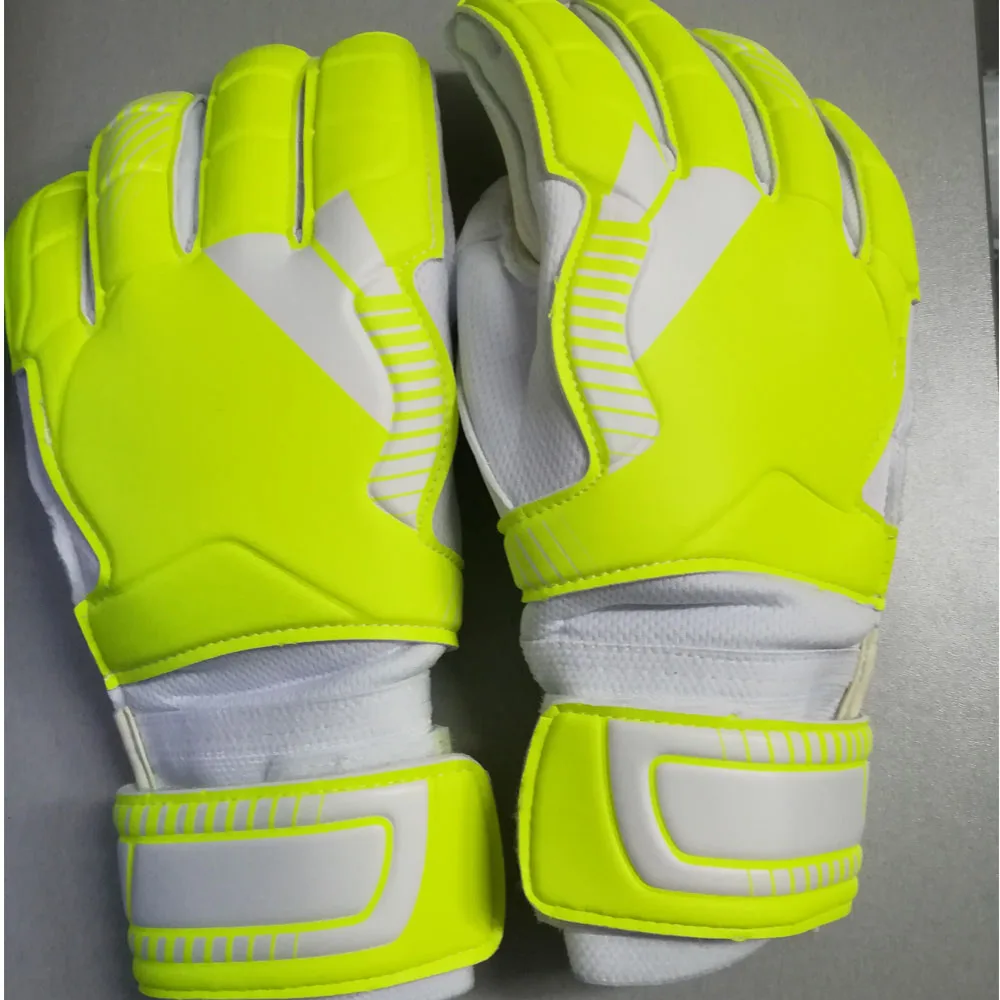 fluoescein guantes de portero футбольные ответные вратарские перчатки с пальцами Вратарские футбольные профессиональные бола де футебол перчатки - Цвет: fluoescein