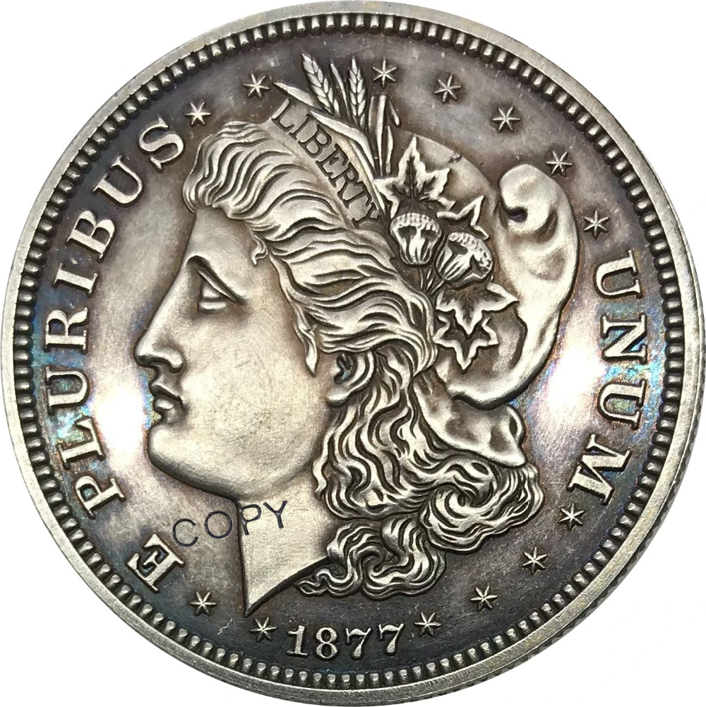 Соединенные Штаты 50C Morgan половина доллара 1877 90% серебряные копии