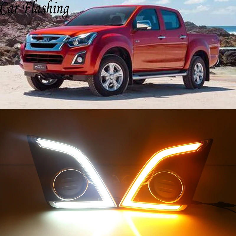 Автомобильная проблесковая 1 пара DRL для Isuzu d-max Dmax 2016 2017 светодиодный Габаритные