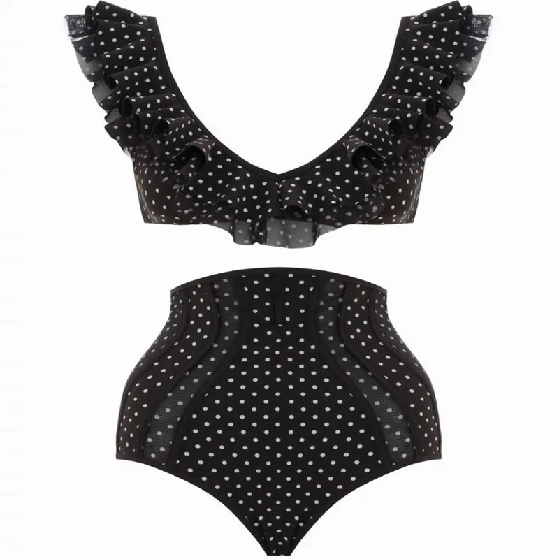 

Woman Swimsuit Women Summe Swimwear Swimsuits Push Up Bikini Bathing Suits Heavy Industries Restoration Lace Black High Waist