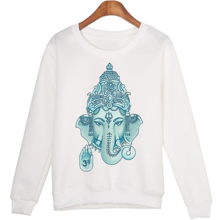 Женская белая толстовка Новая Осенняя мода с длинным рукавом пуловеры толстовки