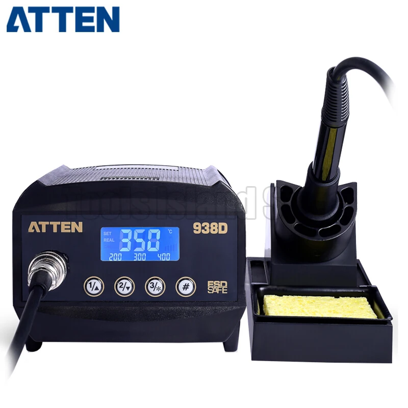 

ATTEN AT938D 220V 60W Lead-free anti-static Digital display Rework Soldering Station Iron