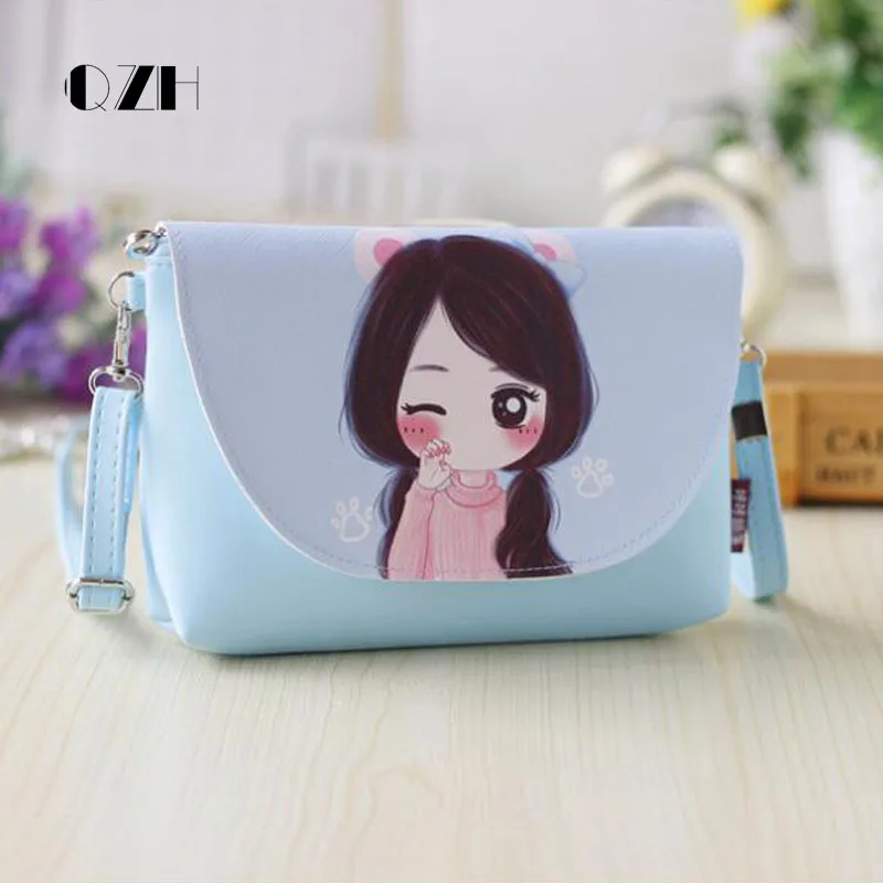 Детские сумки мессенджеры с мультяшным принтом клатч женская сумка через плечо