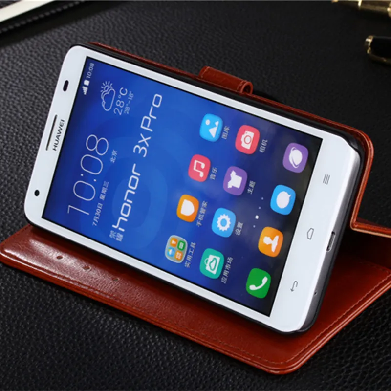 GNMN для Huawei Honor 3X роскошный чехол из искусственной кожи бумажник сумки телефона