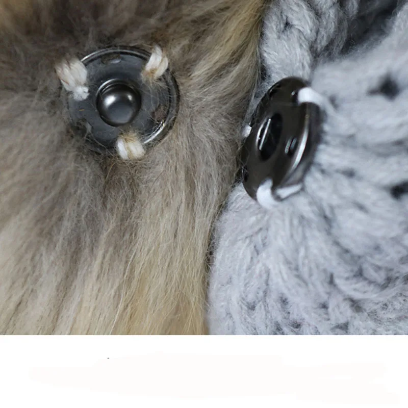 

50 Pcs/lot False Raccoon Hairball Hat Ball Pom Pom DIY Artificial Pompom Ball Wholesale Knitting Hats Accessories With Buckle