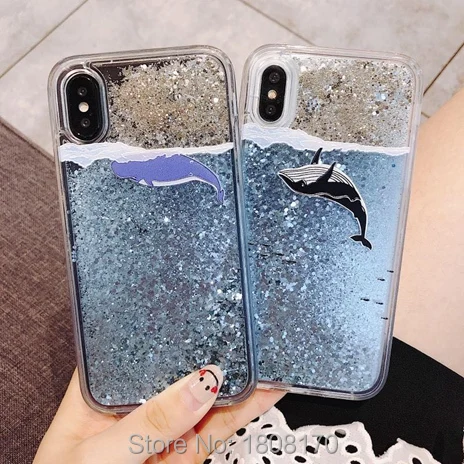 Жидкий Дельфин ТПУ ПК чехол для Iphone X XR 8 7 6 6S Plus Xiaomi MI 5X A1 6X A2 MIX2S MIX 2S Redmi 5 NOTE5 Обложка 1