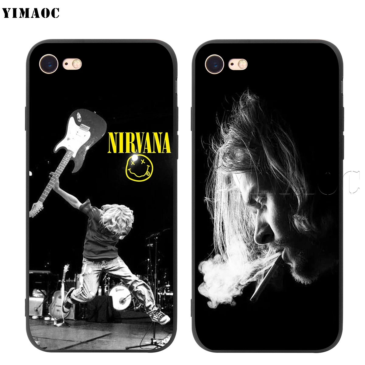 Силиконовый мягкий чехол YIMAOC Nirvana Kurt Cobain для iPhone 11 Pro XS Max XR X 8 7 6 6S Plus 5 5S SE
