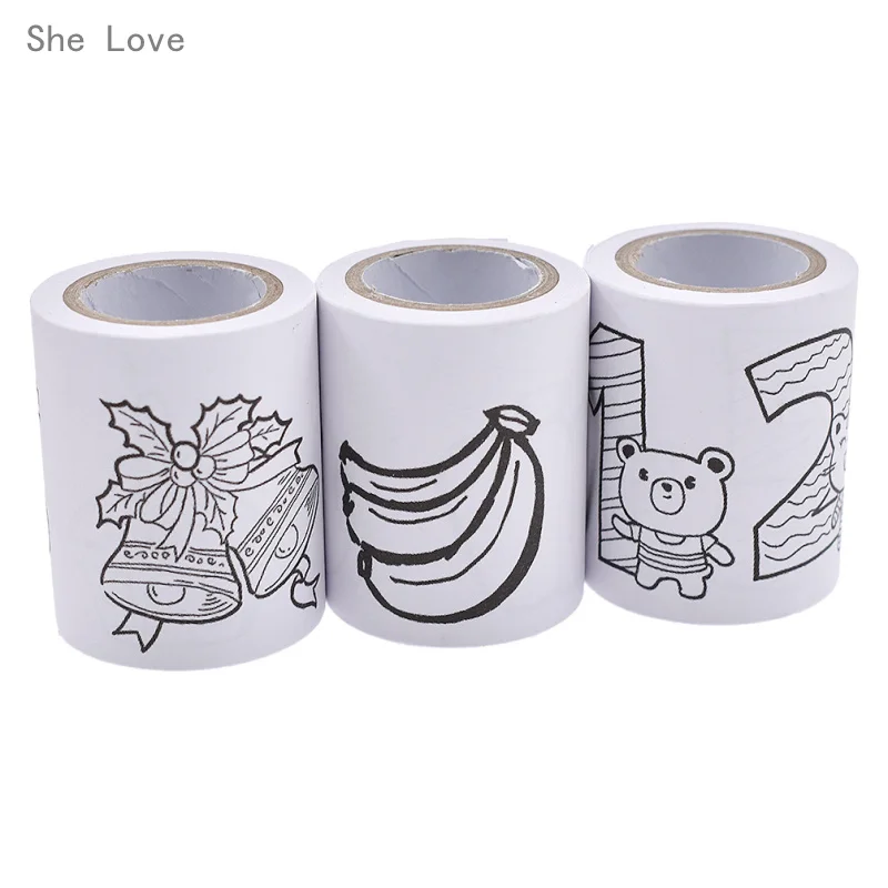 Chzimade Random Pattern Wide DIY Coloring Washi Tape Japanese Paper Scrapbooking Tools Masking Decorative Stationery | Дом и сад