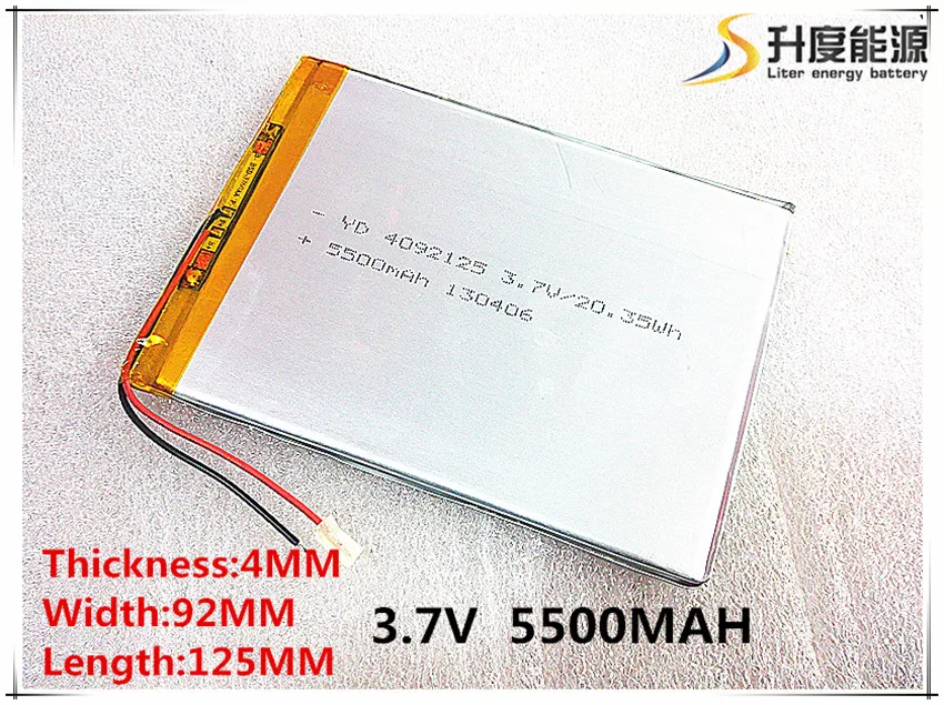 Polymer battery 9 inches tablet domestic the built-in rechareable 3.7V 5500 mah 4092125 free shippin |