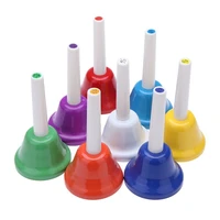 handbell hand bell 8 note metal colorful kid children musical toy percussion instrument