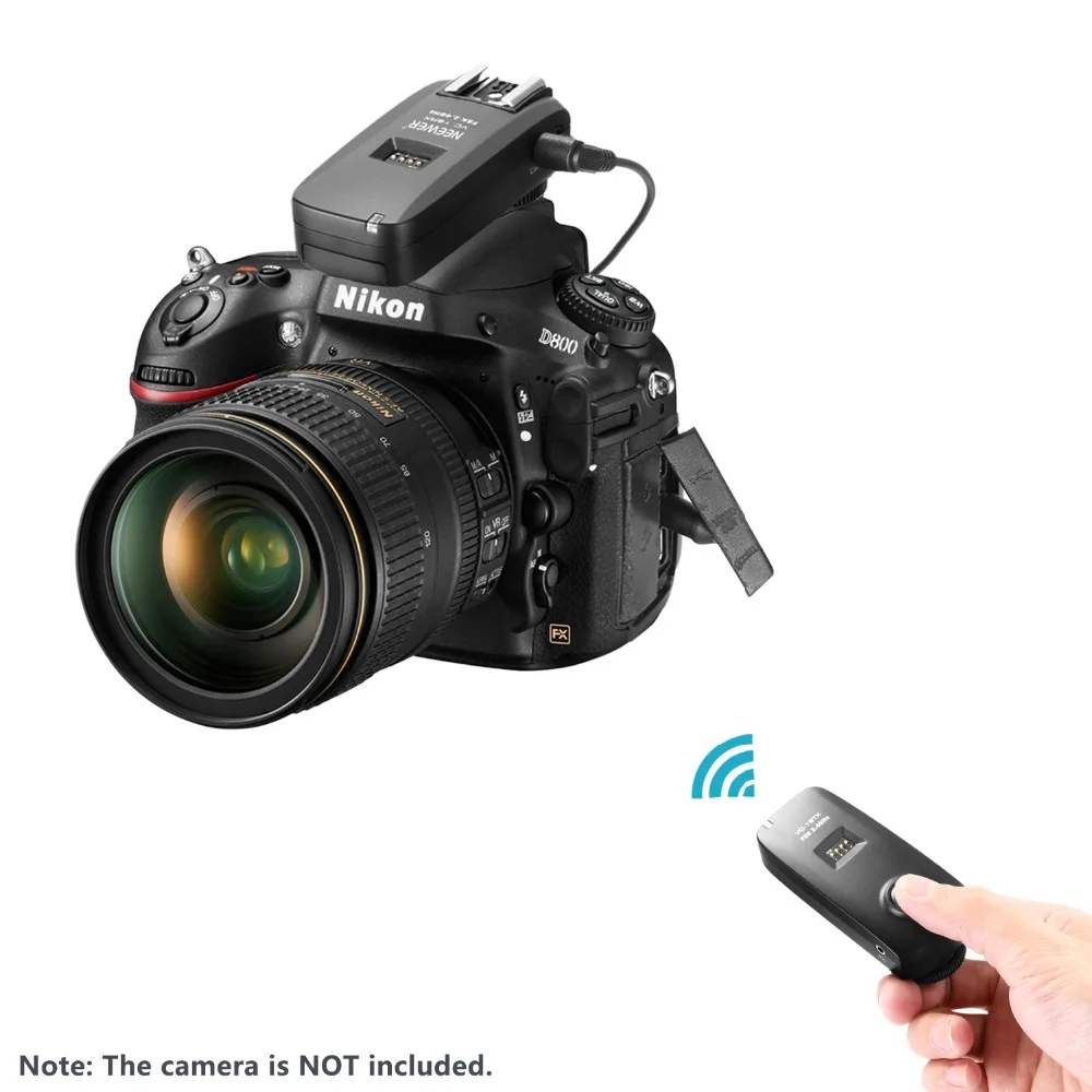 Neewer 3-в-1 16 Каналы 2,4G Беспроводной пульт дистанционного запуска вспышки с N1 и N3 затвора кабели для Nikon цифровых зеркальных камер, таких как D7100
