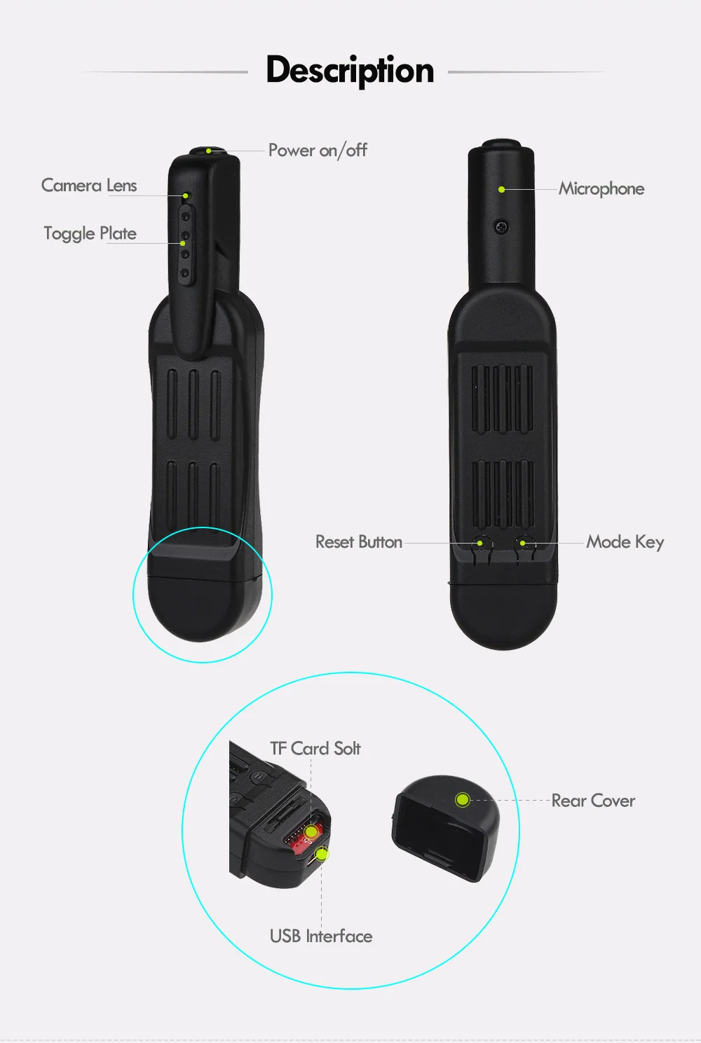 1080 P 5 часов записывающая ручка высокой четкости Мини Цифровая камера Регистратор