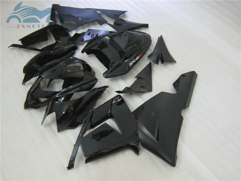 Custom your Motorcycle fairing kits for KAWASAKI Ninja ZX 10R 2004 2005 aftermarket ABS fairings body kit 04 05 ZX10R full black