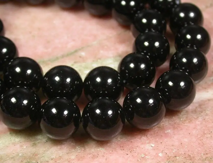 Ювелирные изделия из Китая черные бусины бисерное ожерелье 247363 16 мм | Украшения и