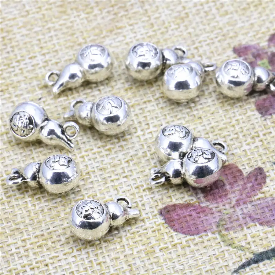New 10PCS Copper Gourd-Shape Lucky DIY Loose Finding Beads Accessories Crafts Jewelry Making Design 8x15mm Women Girls Gifts | Украшения и