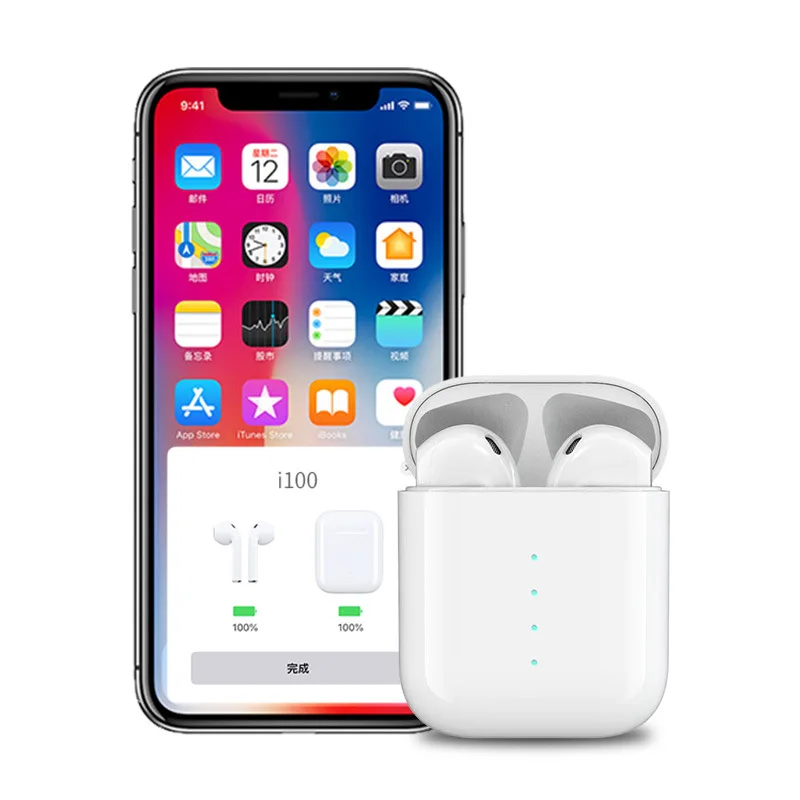 Оригинальные мини наушники i100 TWS 1: 1 с датчиком w1 h1 беспроводные Bluetooth