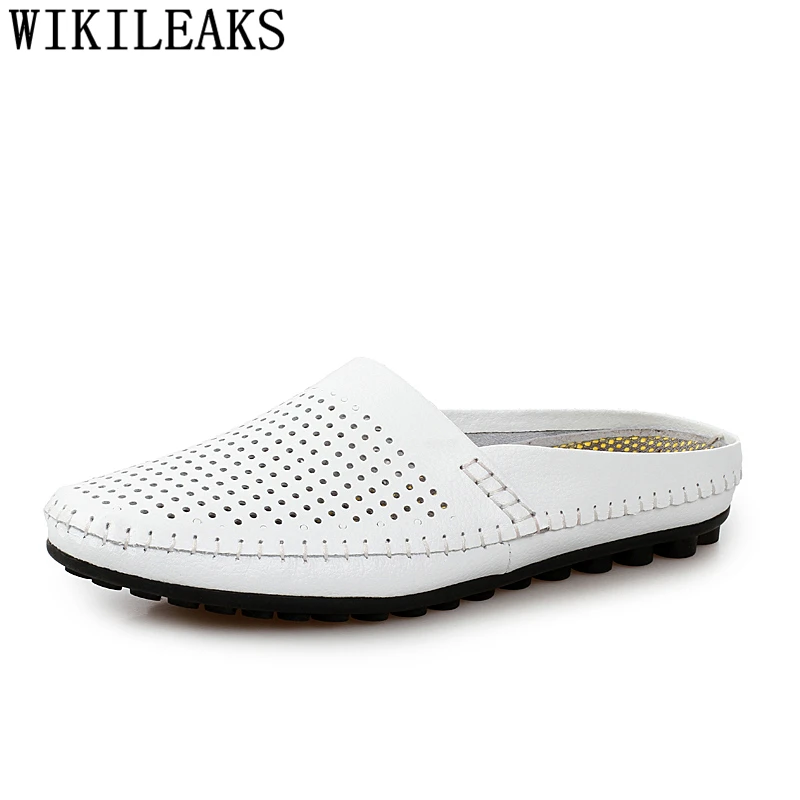 

Half Shoes For Men Slide Slipper Mules Homme Italian Mens Shoes Genuine Leather Coiffeur Mens Casual Shoes Hot Sale Brand Bona