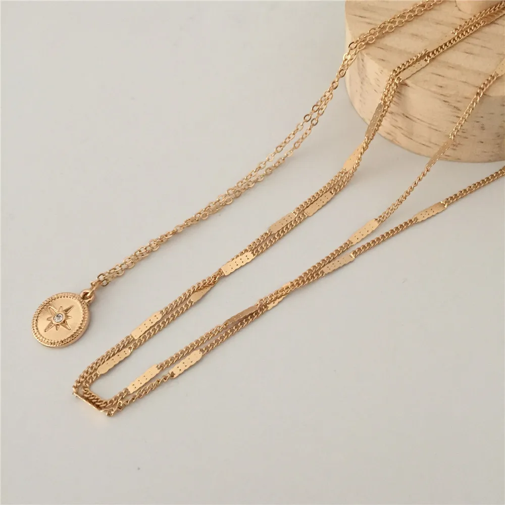 Модные ювелирные изделия позолоченные круглые подвески в виде диска