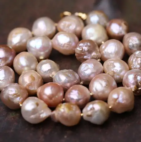 Великолепное ожерелье розовая перла 11-12 мм 18 дюймов Заводская оптовая цена