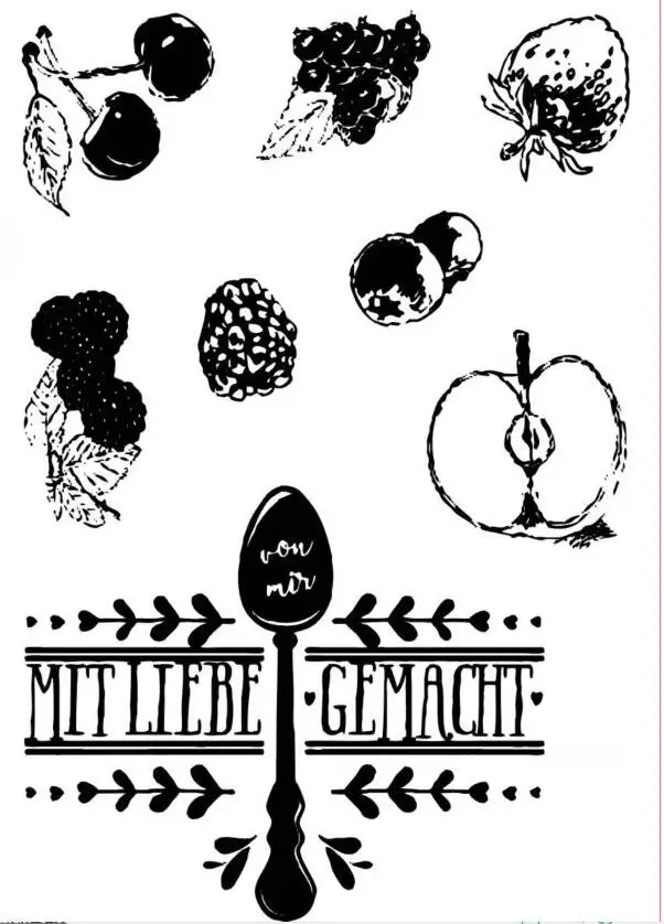 Прозрачный силиконовый штамп с фруктами печать для скрапбукинга фотоальбома