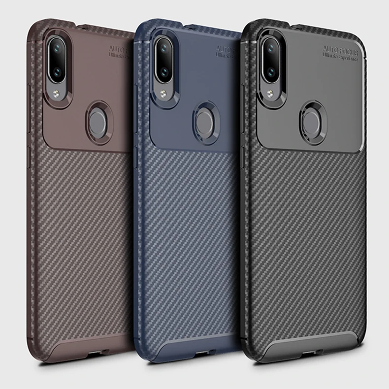 Чехол для Xiaomi Mi Play роскошный ударопрочный углеродный высококачественный мягкий