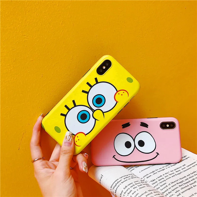 Американская анимация SpongeBob квадратных брюк чехол-бампер чехол для iPhone 6 S Plus 7 plus 8