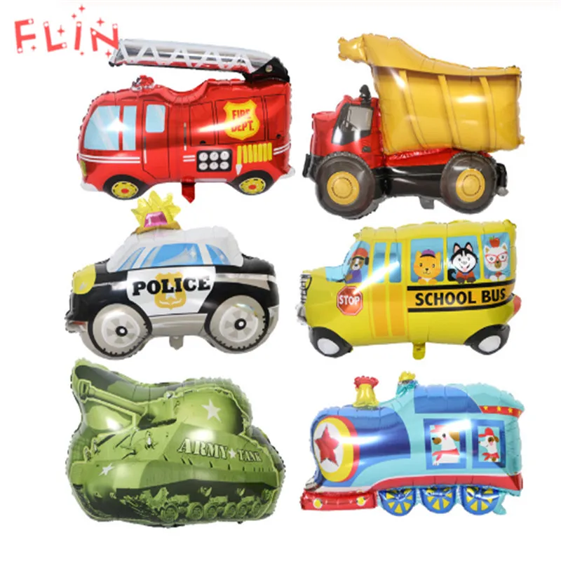 1 шт. с изображением мультяшного автомобиля истребитель шары надувные из фольги