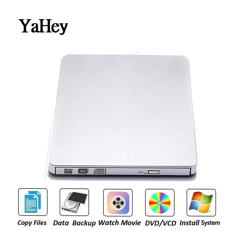 Внешний USB 3 0 CD/Проигрыватель DVD ROM Оптический dvd RW ГОРЕЛКА читатель записывающее