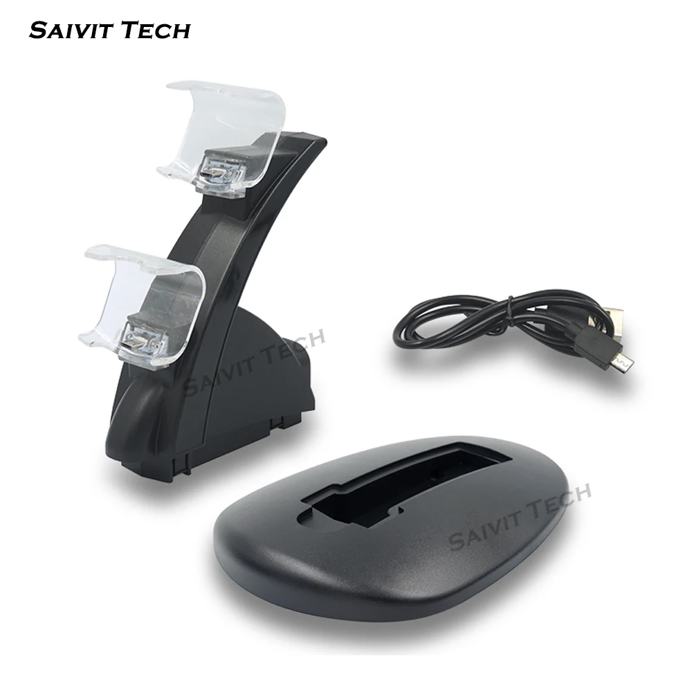 Зарядная док станция для контроллера PS4 со светодиодной подсветкой быстрой