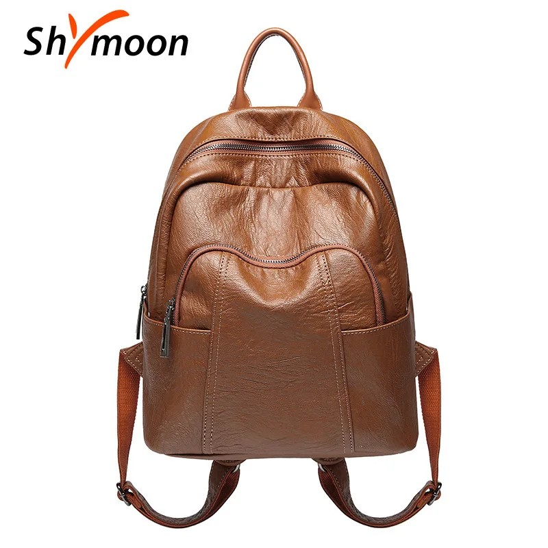 SHYMOON женские противоугонные рюкзаки модные водонепроницаемые дорожные кожаные