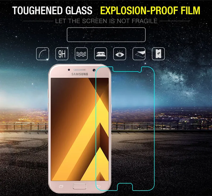 Hopcham 0,28mm 9 H закаленное Стекло для Samsung Galaxy J3 J5 J7 A3 A5 A7 Экран защитная плёнка для НУА Вэй
