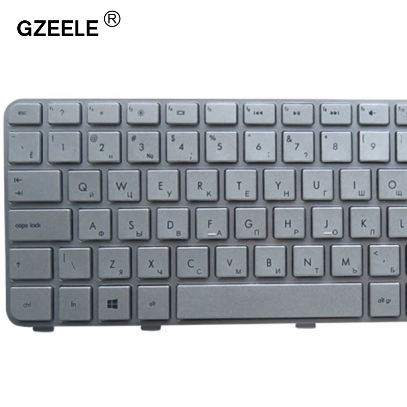 Клавиатура GZEELE для ноутбука HP Pavilion Русская клавиатура с серебристой клавиатурой