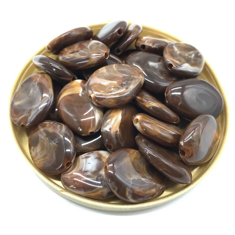 10pcs 18x25mm imitation natural goose soft stone oval acrylic beads For Jewelry Making DIY bracelet necklace